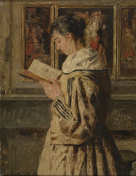 Henri De Braekeleer, Woman Reading
