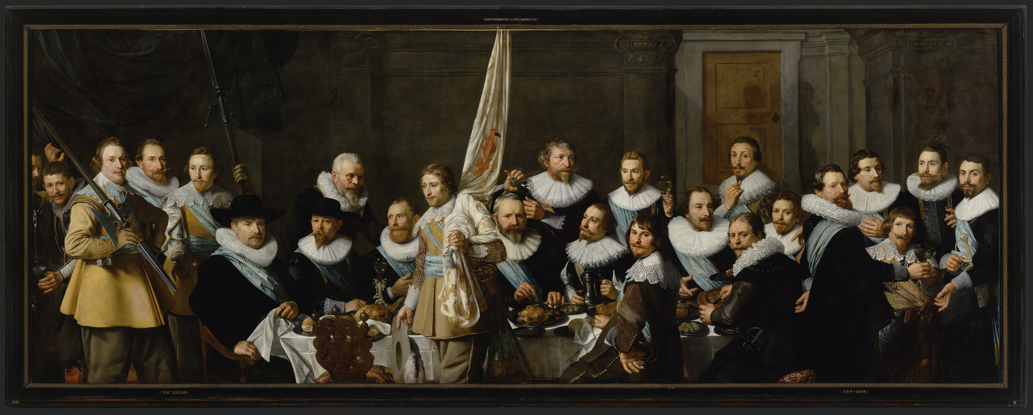 Nicolaes Eliaszoon Pickenoy, Civic guardsmen from the company of captain Jacob Backer (1572-1643) and lieutenant Jacob Rogh (1586-1670)