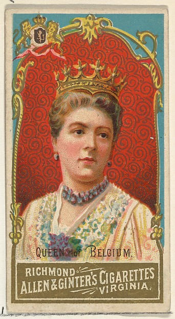 Allen & Ginter, Queen of Belgium, from World's Sovereigns series (N34) for Allen & Ginter Cigarettes