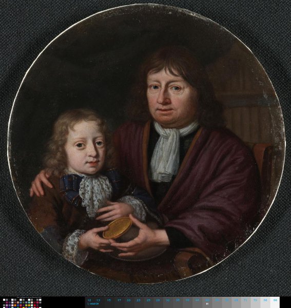 Michiel van Musscher, Double Portrait of Isaac Pontanus and Hendrik van Beek
