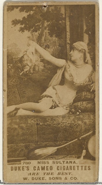 W. Duke, Sons & Co., Card Number 780, Miss Sultana, from the Actors and Actresses series (N145-5) issued by Duke Sons & Co. to promote Cameo Cigarettes