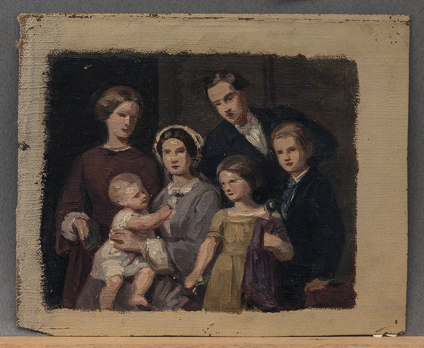 Gustav Metz, Studie für ein Familienbildnis, um 1852/1853