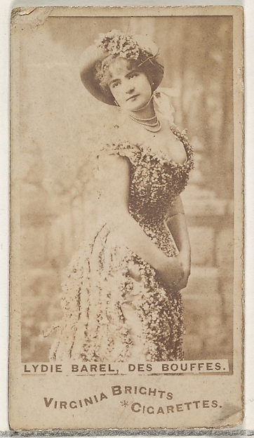 Allen & Ginter, Lydie Barel, Des Bouffes, from the Actors and Actresses series (N45, Type 1) for Virginia Brights Cigarettes