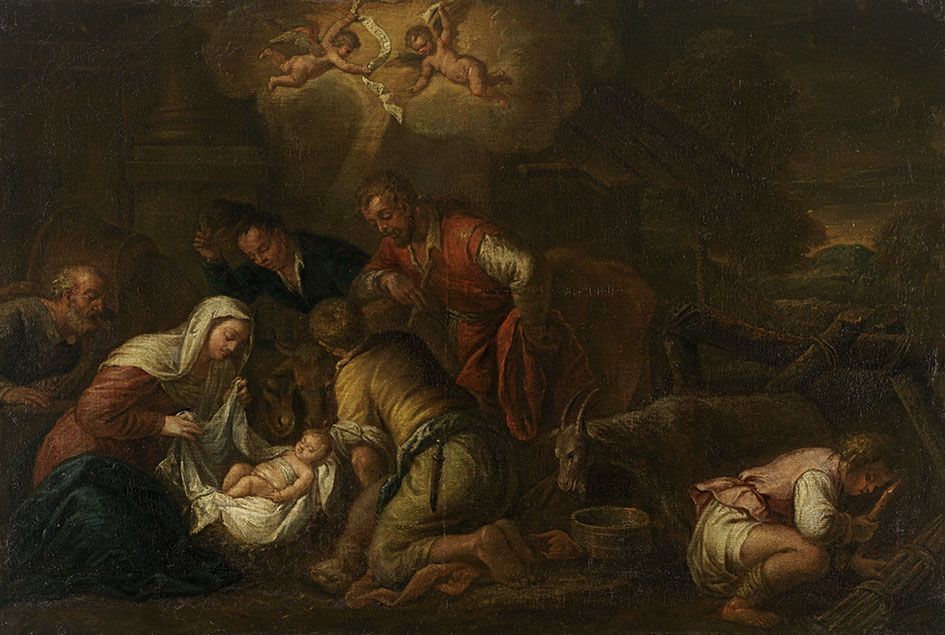 Jacopo Bassano, Anbetung der Hirten (Kopie nach)
