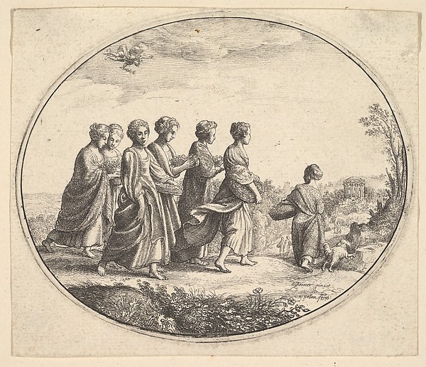 Wenceslaus Hollar, The Daughters of Aglaura (Mercury and Herse)