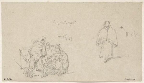 George Chinnery, A group of Chinese men, and a Macanese woman