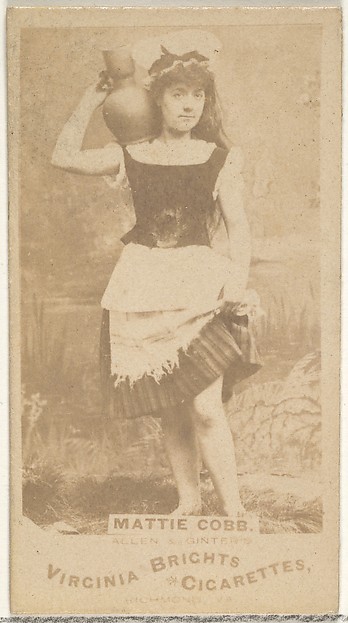 Allen & Ginter, Mattie Cobb, from the Actors and Actresses series (N45, Type 1) for Virginia Brights Cigarettes