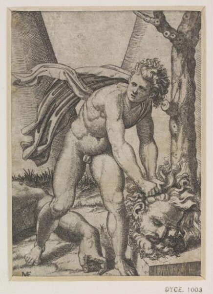 Raphael, David raising the head of Goliath
