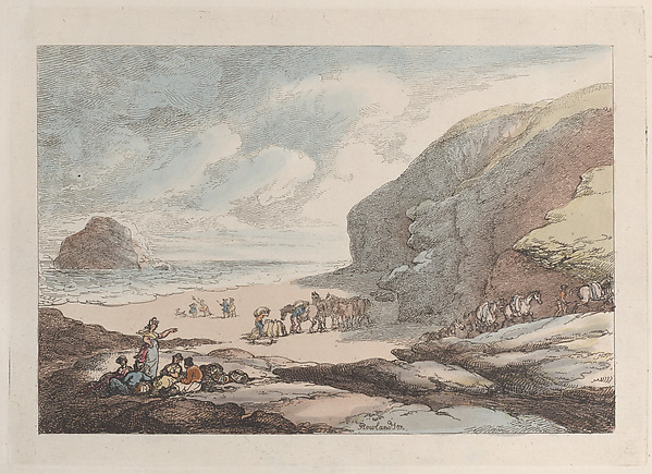 Thomas Rowlandson, The Lion Rock, Cornwall