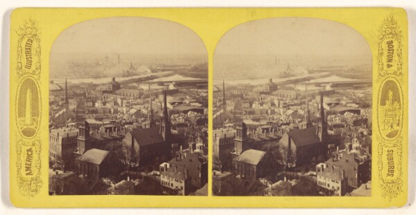 Unknown, [High angle view of Boston, Mass. and suburbs]