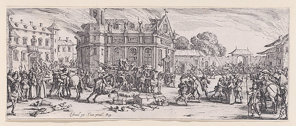Jacques Callot, Dévastation d'un Monastère (Devastation of a Monastery), plate 6 from "Les Misères et les Mal-Heures de la Guerre" (The Miseries and Misfortunes of War)