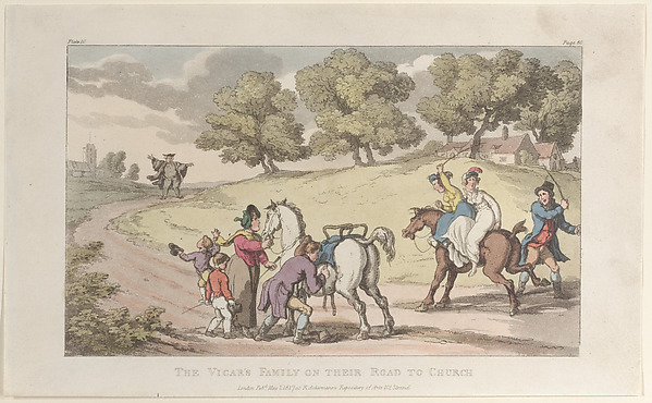 Thomas Rowlandson, The Vicar's Family on their Road to Church, from "The Vicar of Wakefield"