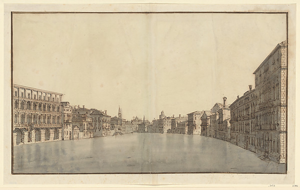 Bernardo Bellotto, The Grand Canal from Ca'Moro-Lin and Ca'Foscari to the Carità