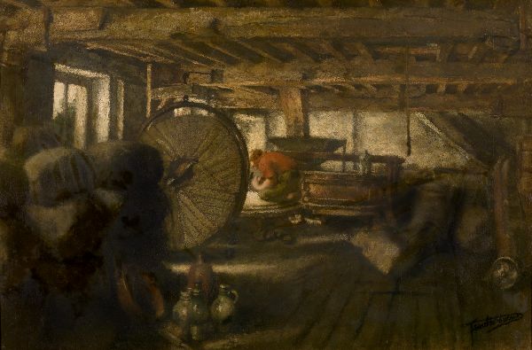 Jan Stobbaerts, Interior of a Mill