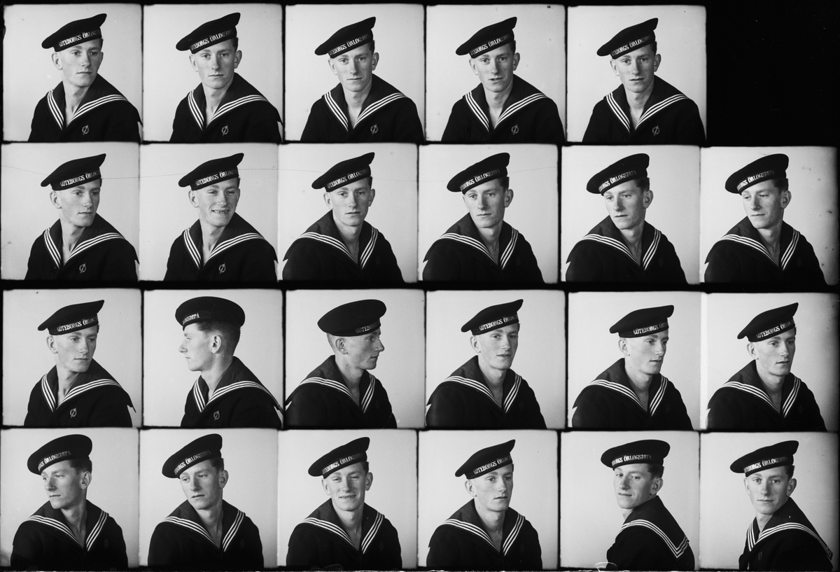 Skötsner-Edhlund, Man in a Seaman’s Uniform, Östhammar, Uppland, 1936