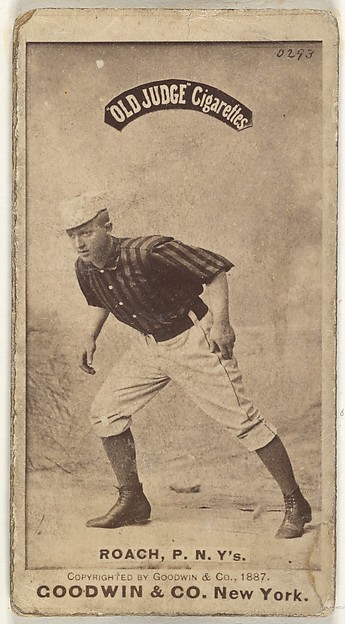 Goodwin & Company, John F. Roach, Pitcher, New York, from the Old Judge series (N172) for Old Judge Cigarettes