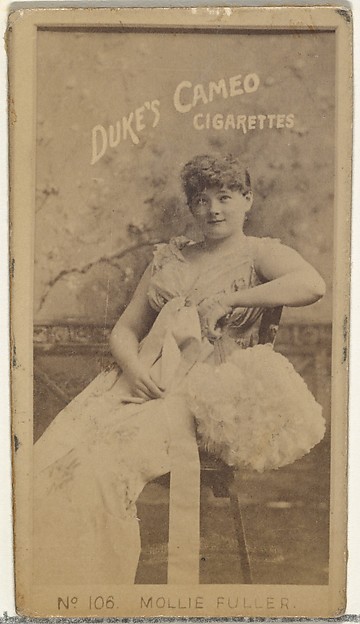 W. Duke, Sons & Co., Card Number 107, Mollie Fuller, from the Actors and Actresses series (N145-4) issued by Duke Sons & Co. to promote Cameo Cigarettes