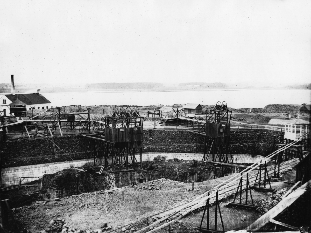 Henri Osti's Fotografiateliér, Dannemora gruvor, Dannemora socken, Uppland sannolikt på 1890-talet