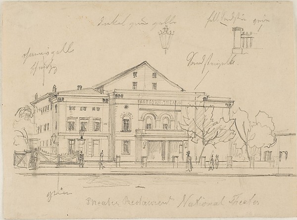 Eduard Gaertner, Study of the Nationaltheater, Berlin