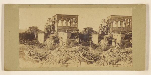 Francis Frith, Le temple hypethre sur l'ile de Philae (no. 1).