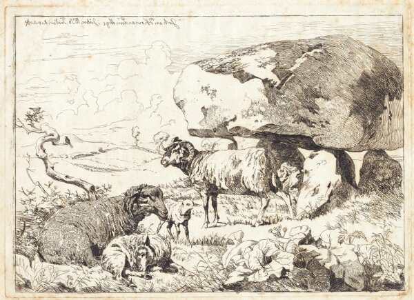 Johan Thomas Lundbye, Får ved en gravhøj