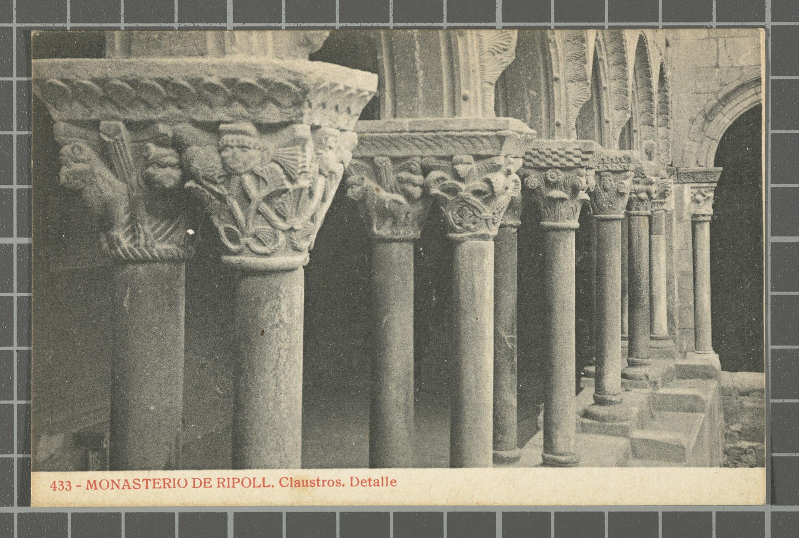 Desconegut, 433 - Monasterio de Ripoll. Claustros. Detalle