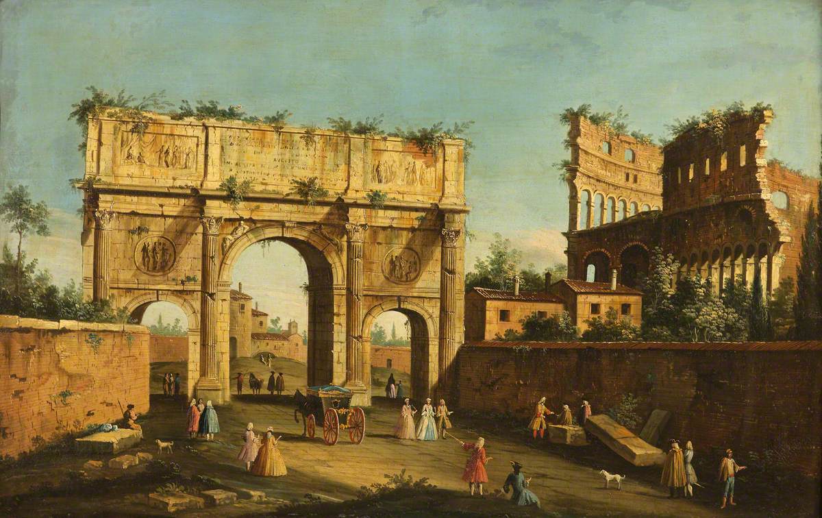 Canaletto, The Colosseum and Arch of Constantine, Rome