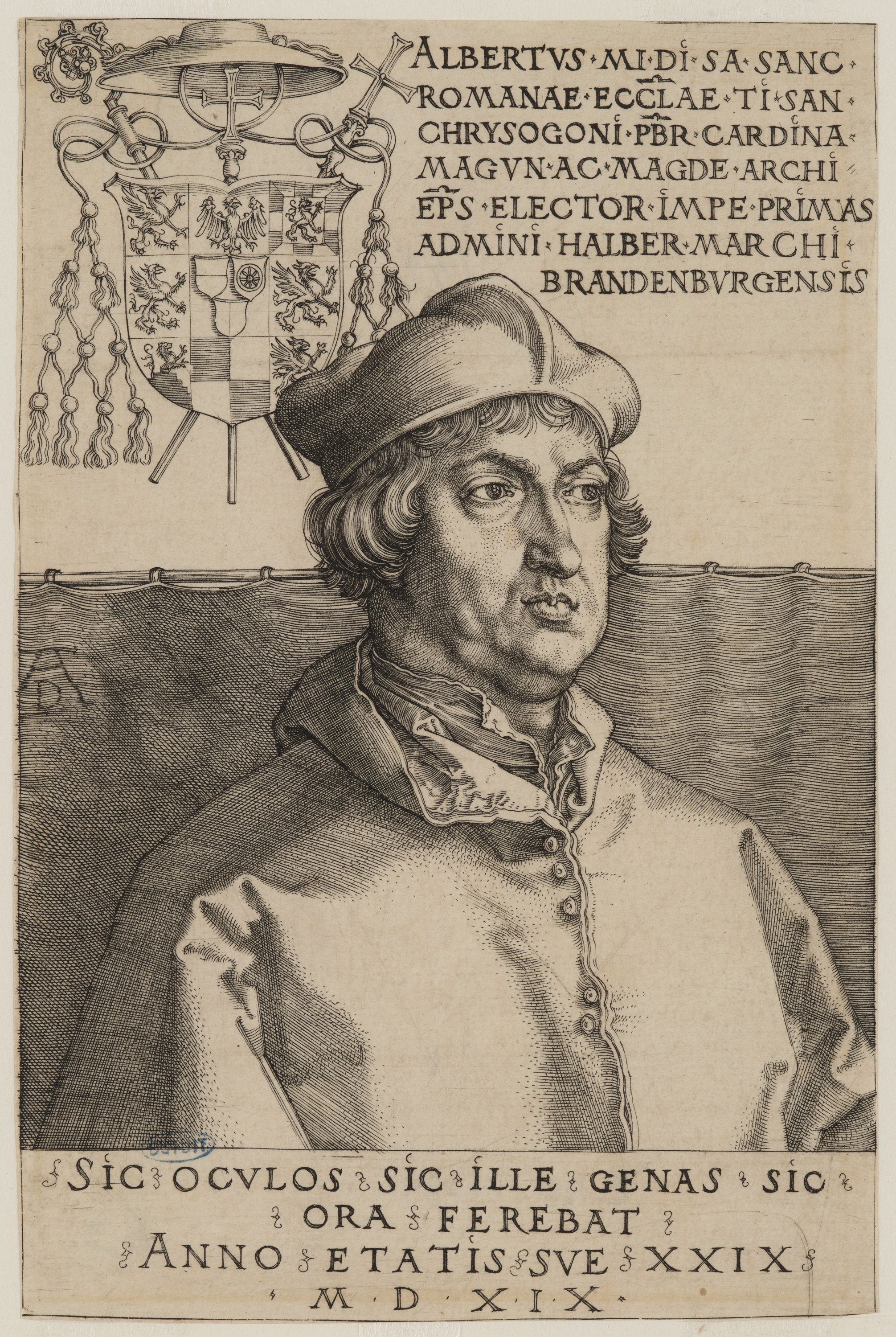 Albrecht Dürer, Le Cardinal Albrecht de Brandebourg, dit le "Petit Cardinal" (Bartsch 102)