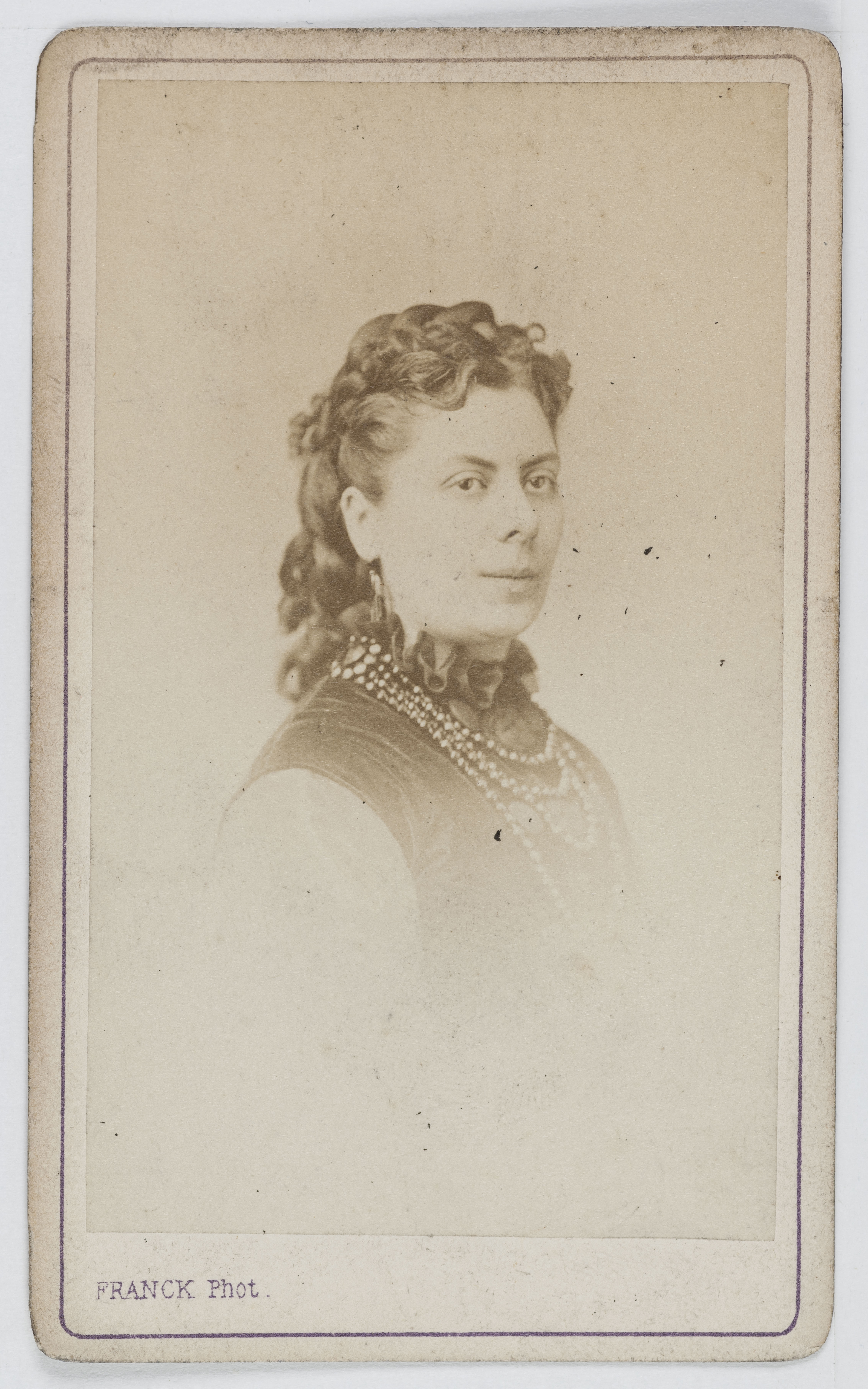 Franck, Portrait de Sevestre, actrice et chanteuse au Théâtre de la Gaîté et à l'Opéra Comique.