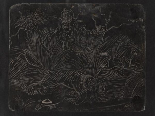 Unknown, One of twenty-seven paintings, mainly depicting hunting scenes.