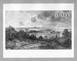Eduard Schleich the Elder, view of munich from south with rain clouds