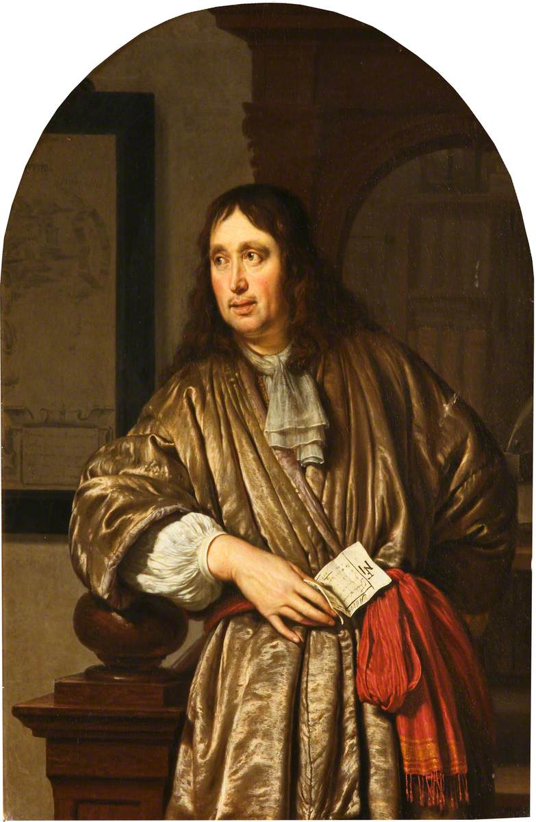 Frans van Mieris the Elder, Portrait of a Merchant in a Banyan, Holding a Business Document