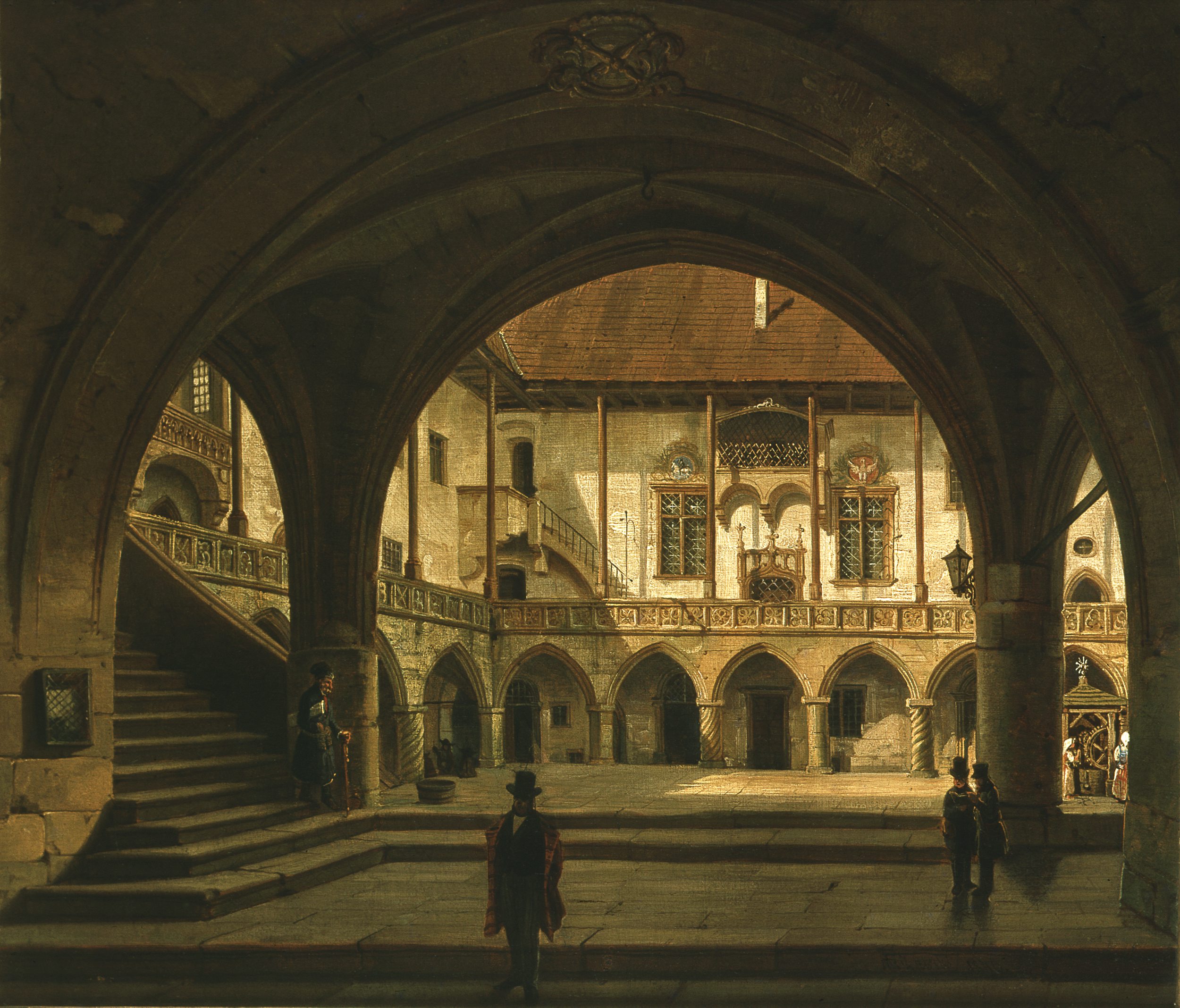 Marcin Zaleski, Courtyard of the Jagiellonian Library