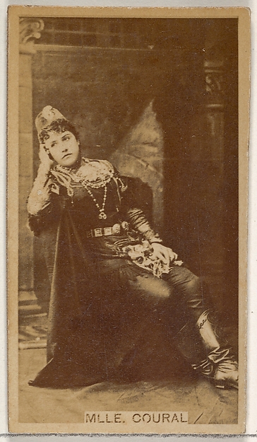 Allen & Ginter, Mlle. Couralet, from the Actors and Actresses series (N45, Type 8) for Virginia Brights Cigarettes