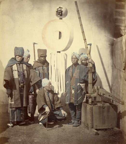 Felice Beato, Fireman with Their Standard