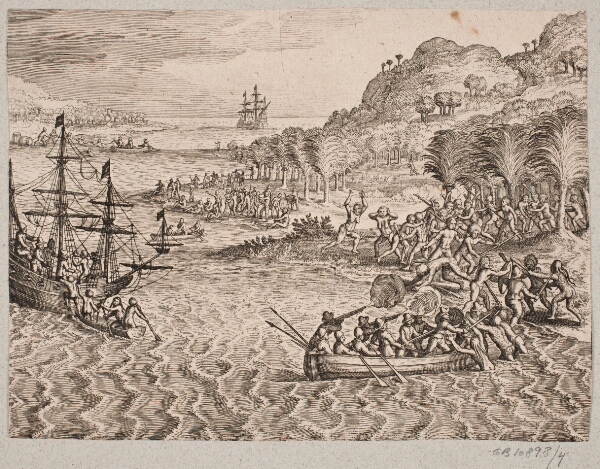 Matthäus Merian (I), Om hollændernes landgang på den grundløse ø