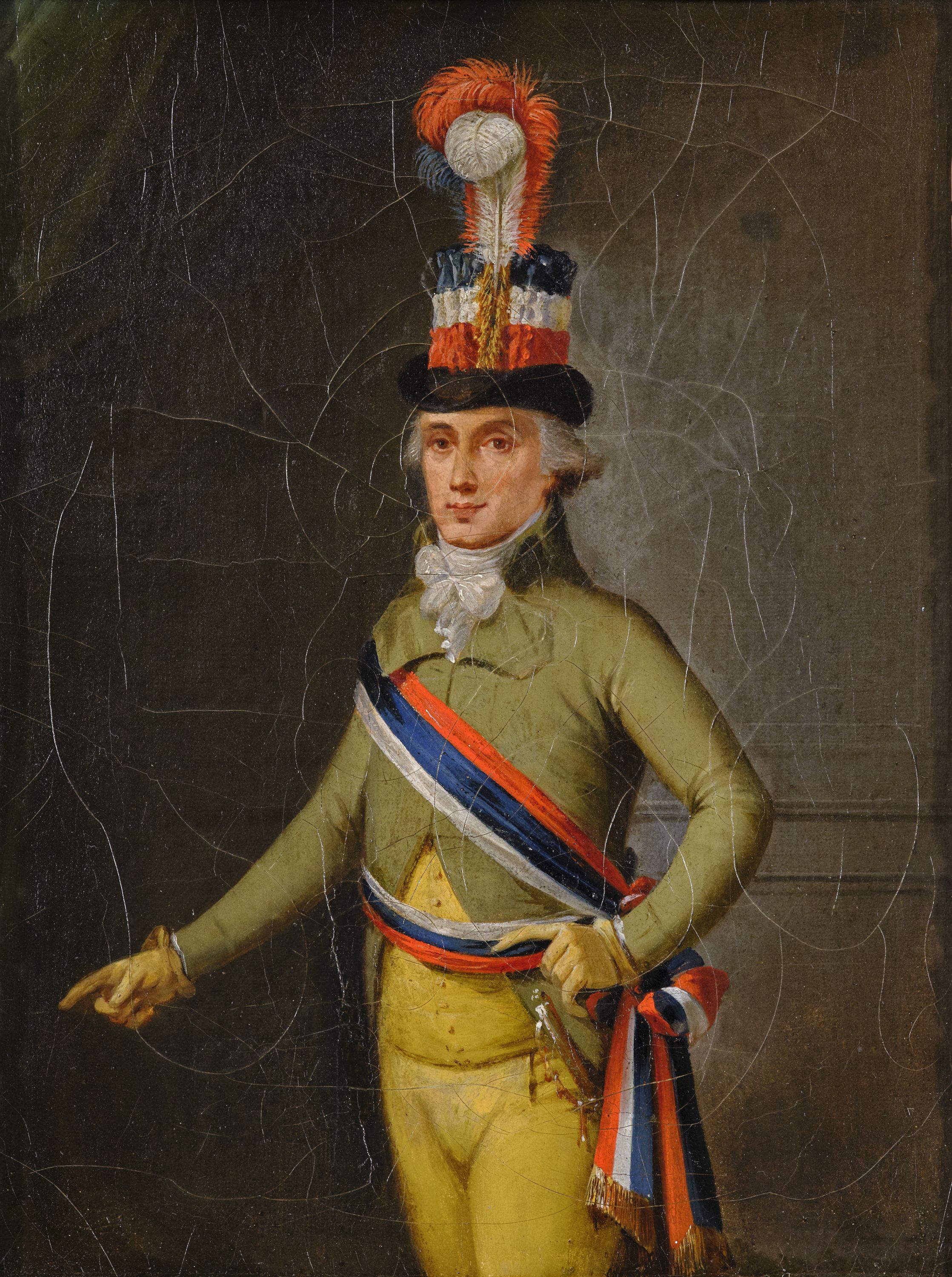 Anonyme, Portrait d'un officier de police municipale à l'époque révolutionnaire.