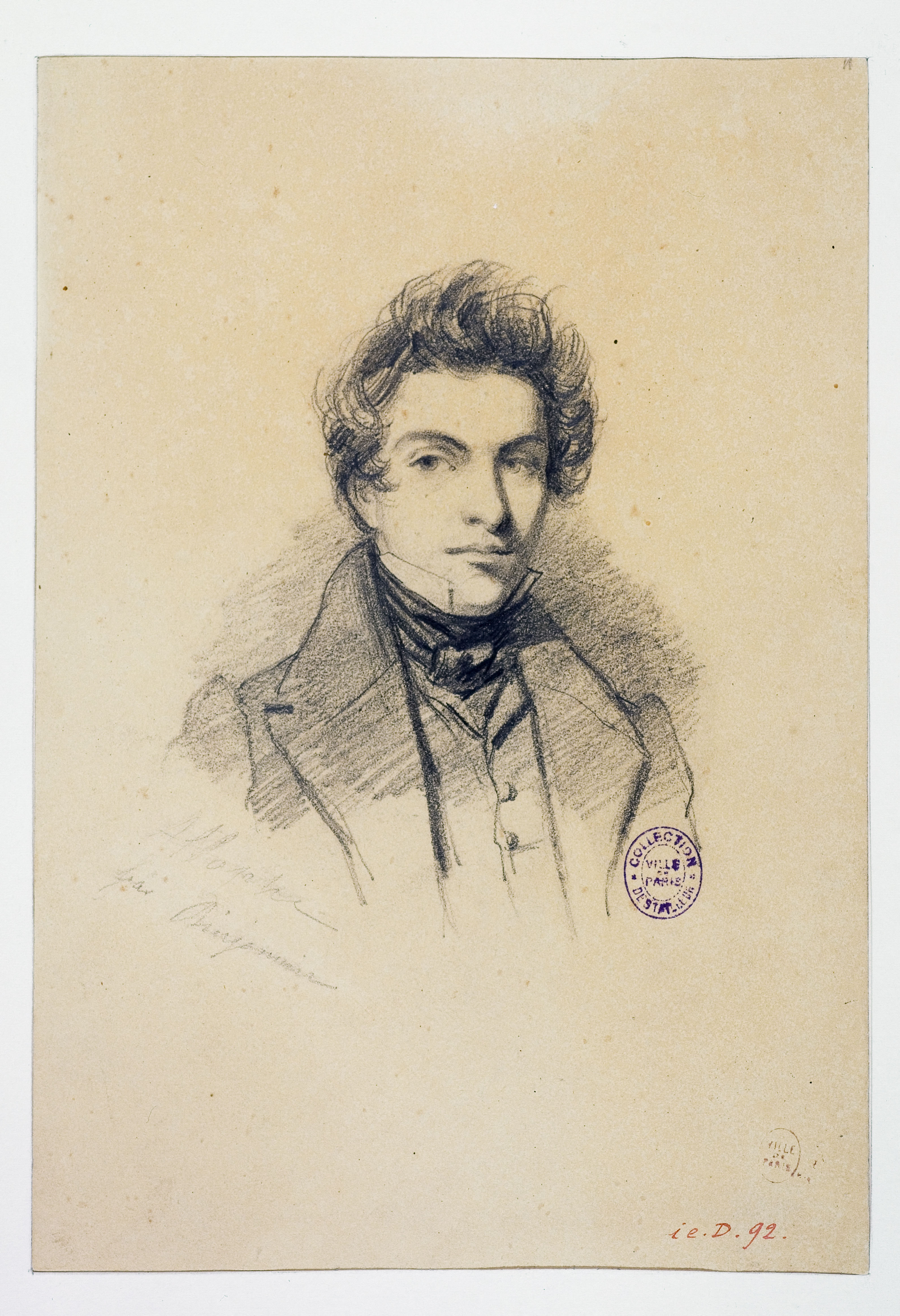 Benjamin, Portrait d'Alophe (1812-1883), peintre et lithographe