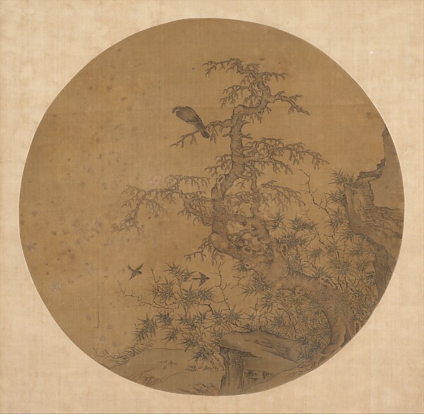 Unidentified artist, Old Tree, Bamboo, and Birds