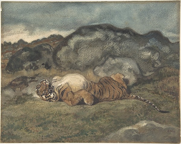 Antoine-Louis Barye, Tiger Rolling on Its Back