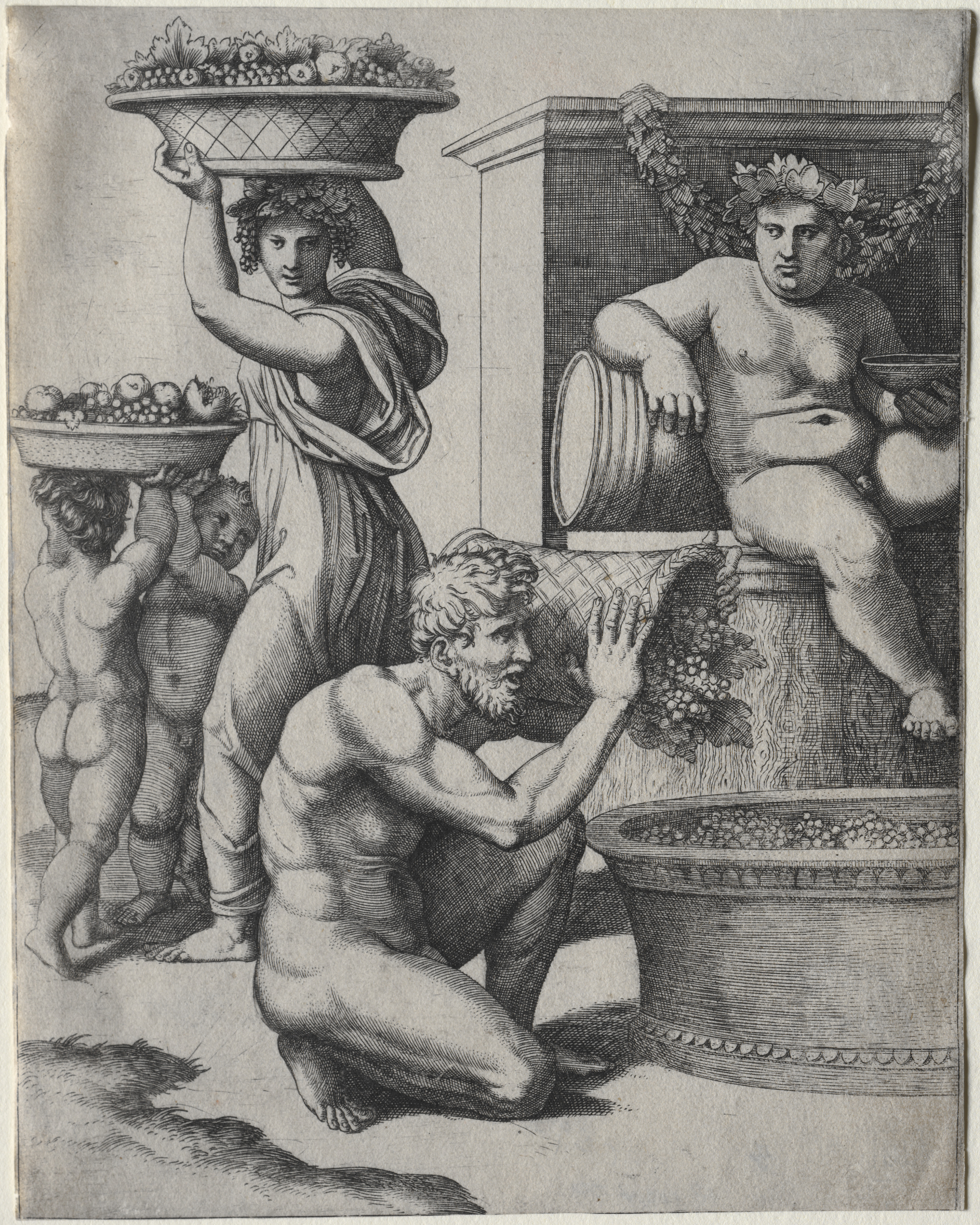 Marcantonio Raimondi, The Wine Press