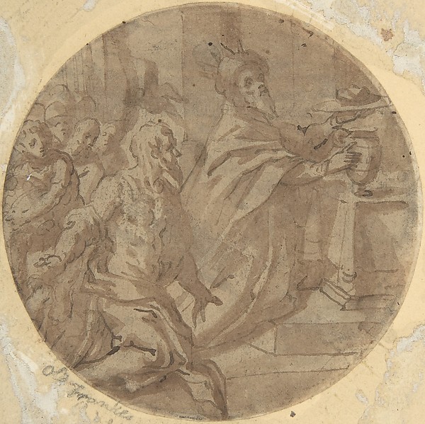 Anonymous, Italian, 16th century, Melchizedek Offering Bread and Wine