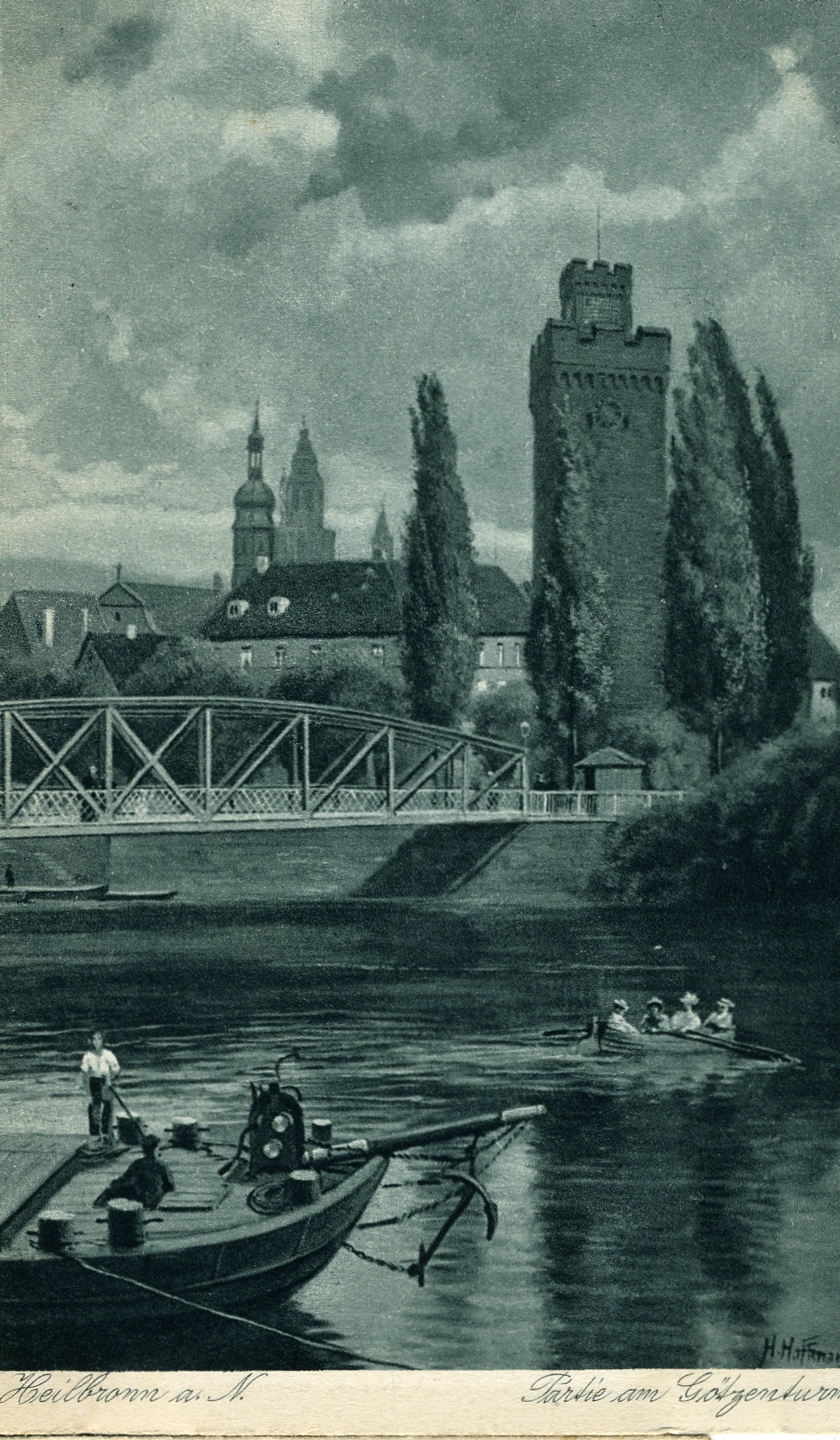 Heinrich Hoffmann (Kunstmaler), Postkarte Heilbronn