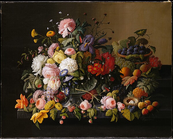 Severin Roesen, Still Life: Flowers and Fruit