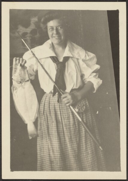 Louis Fleckenstein, [Woman Holding Fish]