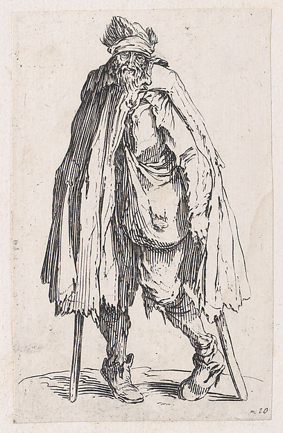 Anonymous, Reverse Copy of Le Mendiant aux Béquilles et la Besace (The Beggar with the Crutches and the Pouch), from Les Gueux suite appelée aussi Les Mendiants, Les Baroni, ou Les Barons (The Beggars, also called the Barons)