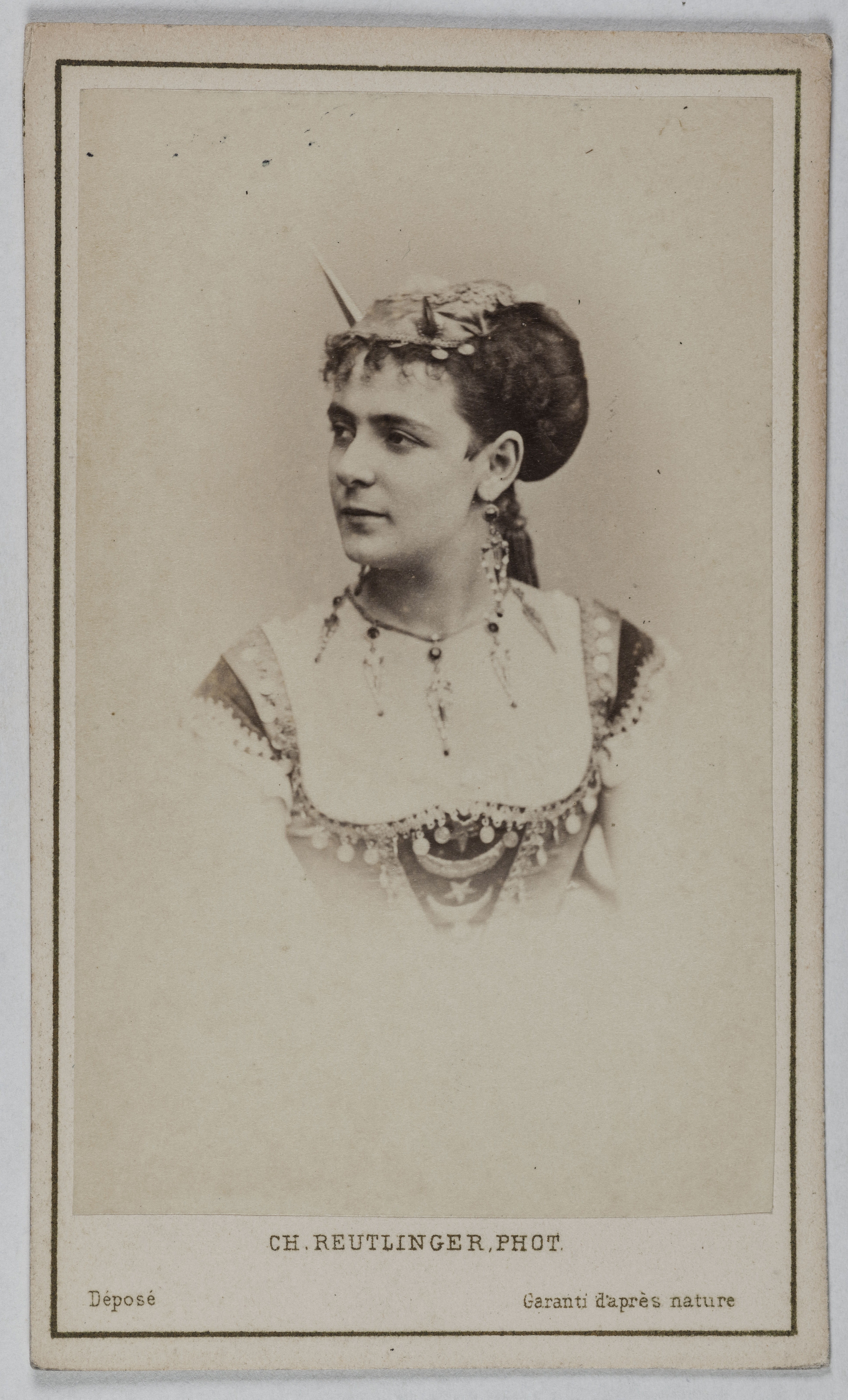 Charles Reutlinger, Portrait de Gabrielle Gauthier ( -vers 1883), (actrice)