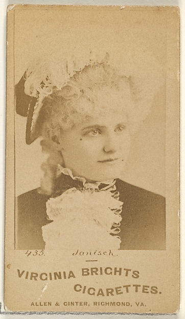 Allen & Ginter, Card 435, Janisch, from the Actors and Actresses series (N45, Type 1) for Virginia Brights Cigarettes