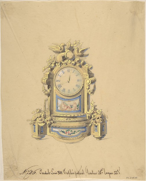 Anonymous, French, 19th century, Design for a Clock