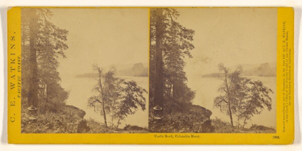 Carleton Watkins, Castle Rock, Columbia River.
